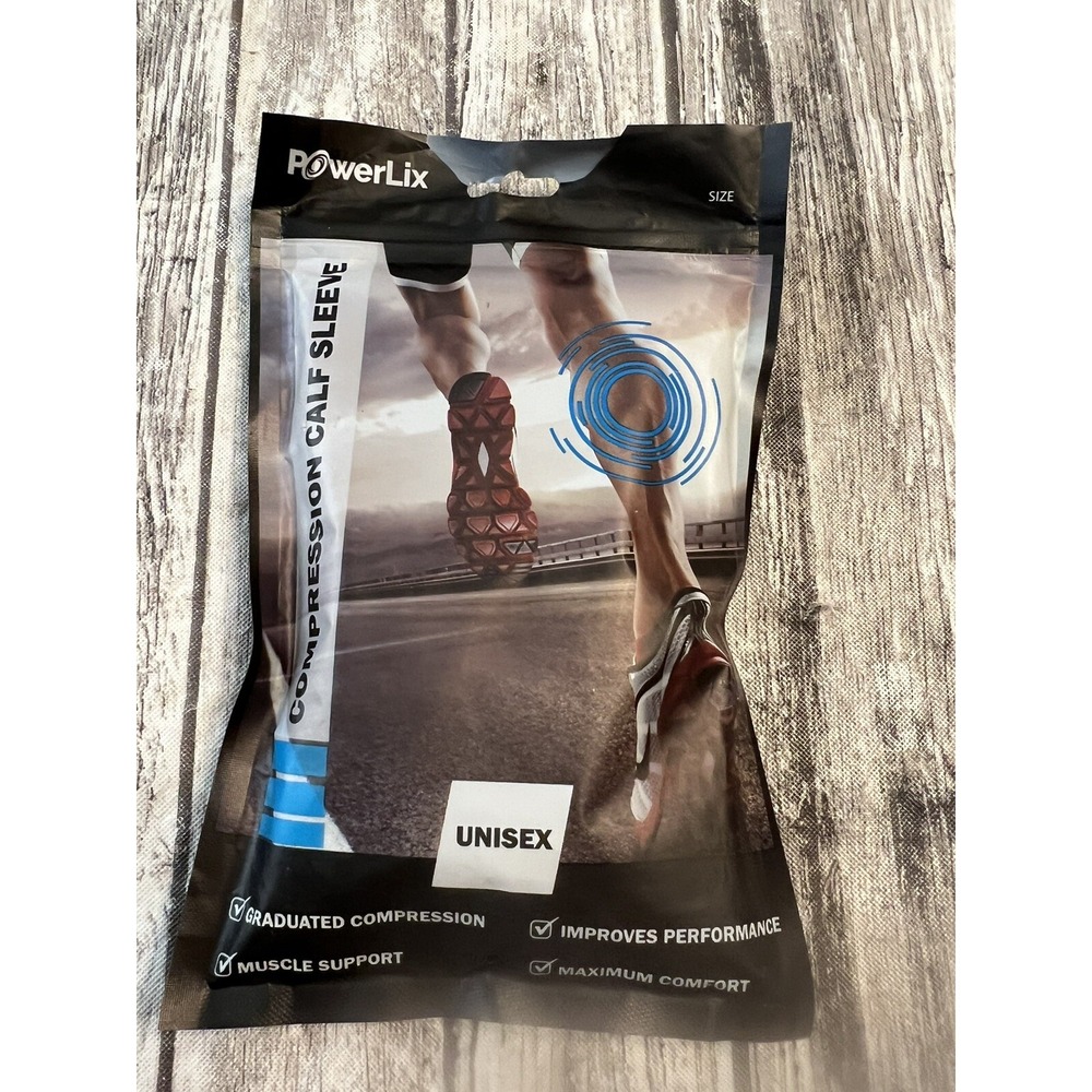 powerlix compression calf sleeves S/M Black - Picture 2 of 8